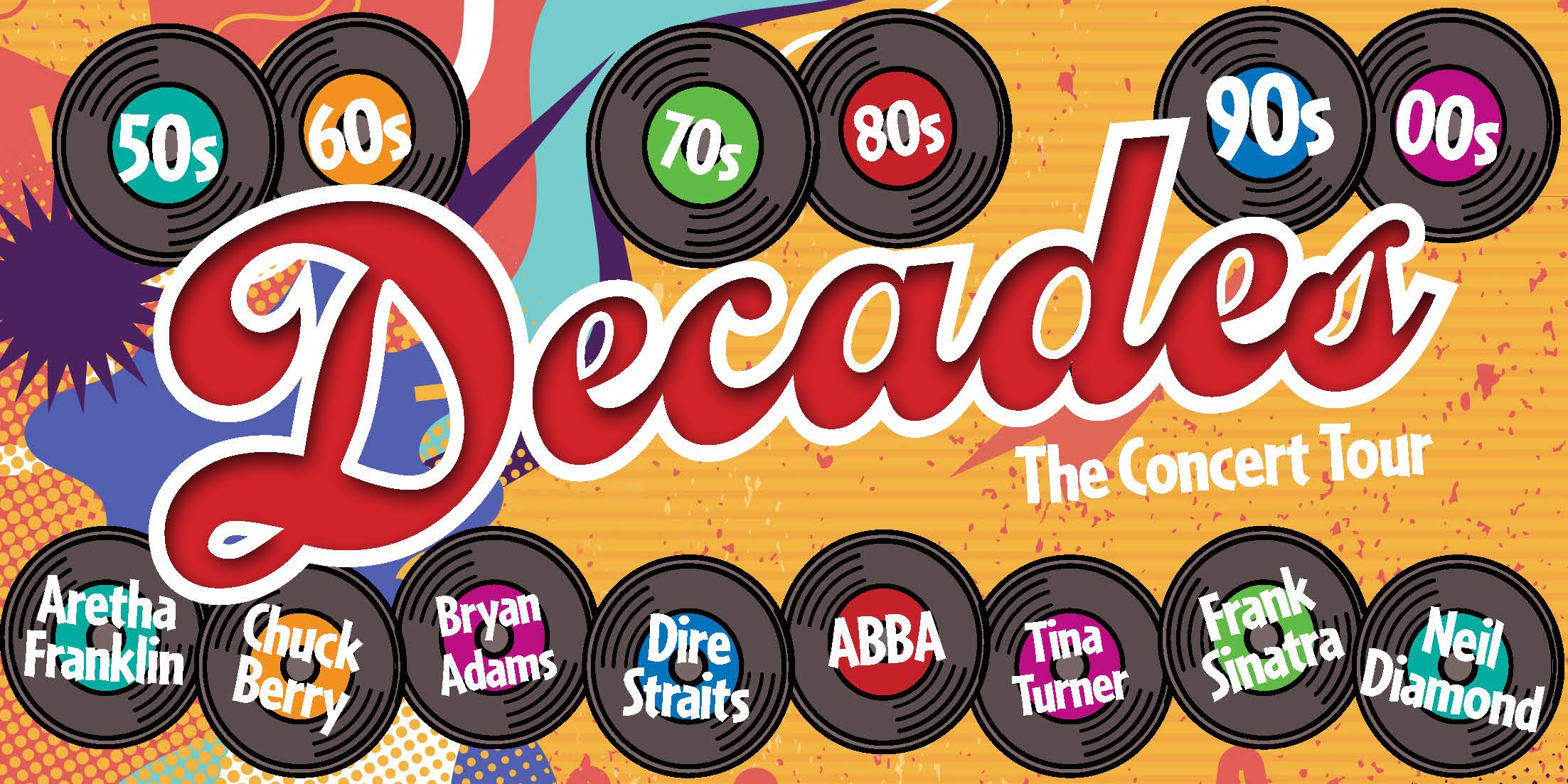 Decades 2023 Celebration Concert. Fri 21st and Sat 22nd July.